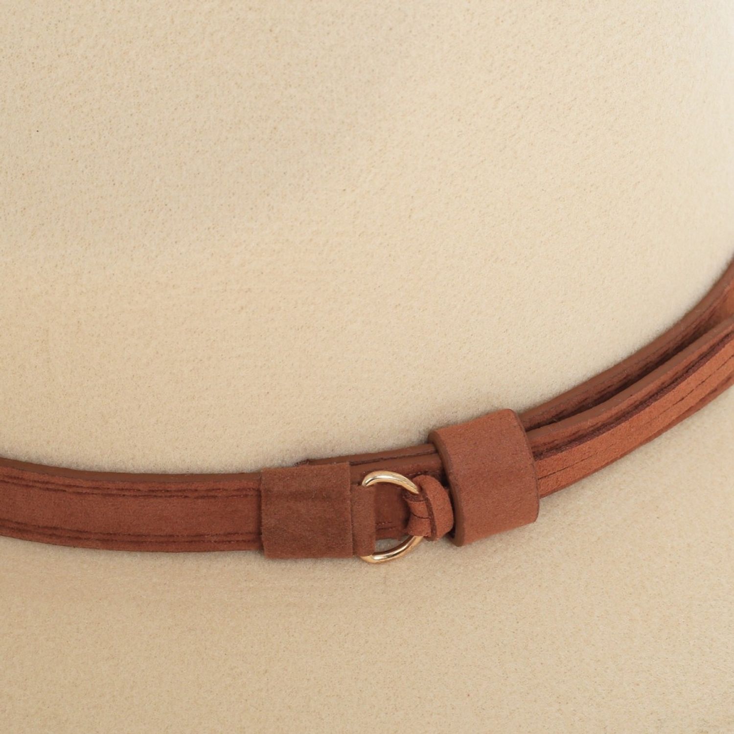 Palarie fedora din stofa, PAMI, PD-0522-46, 58 cm Crem fotografia produsului View 3 L