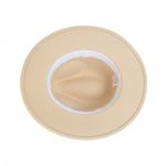 Palarie fedora din stofa, PAMI, PD-0522-46, 58 cm Crem fotografia produsului View 4 S