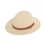 Palarie fedora din stofa, PAMI, PD-0522-46, 58 cm Crem fotografia produsului View 5 S