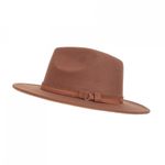 Palarie fedora din stofa, PAMI, PD-0522-46, 58 cm Maro fotografia produsului