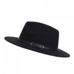 Palarie panama din stofa, PAMI, PD-0522-47, 58 cm Negru fotografia produsului