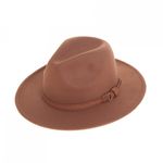 Palarie fedora din stofa, PAMI, PD-0522-46, 58 cm Maro fotografia produsului View 3 S