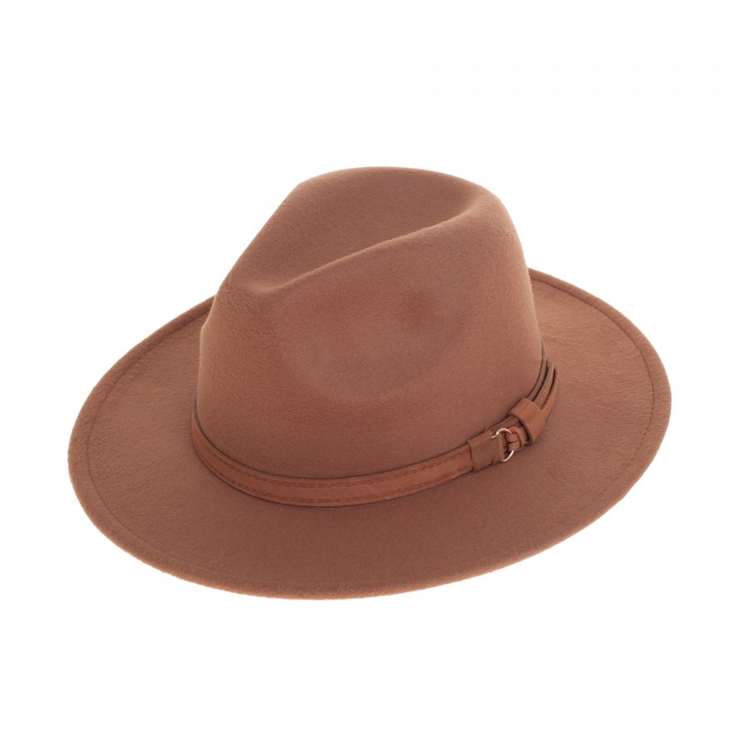 Palarie fedora din stofa, PAMI, PD-0522-46, 58 cm Maro fotografia produsului View 3 L