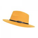 Palarie panama din stofa, PAMI, PD-0522-47, 58 cm Galben fotografia produsului