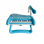 Pian cu microfon si lumini, sunete animale si instrumente muzicale, bleu fotografia produsului View 3 S