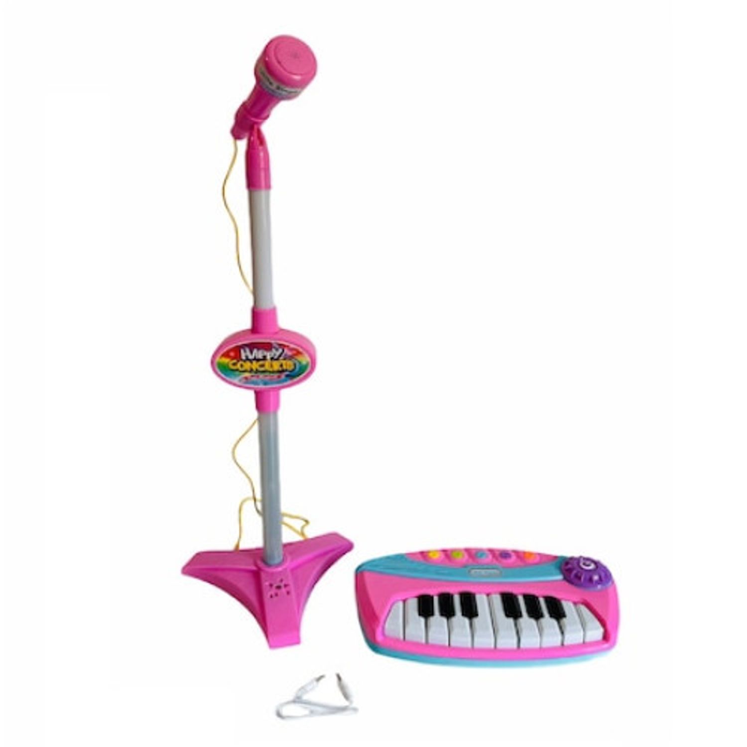 Set microfon cu stativ lumini si orga 16 clape, karaoke, melodii fotografia produsului