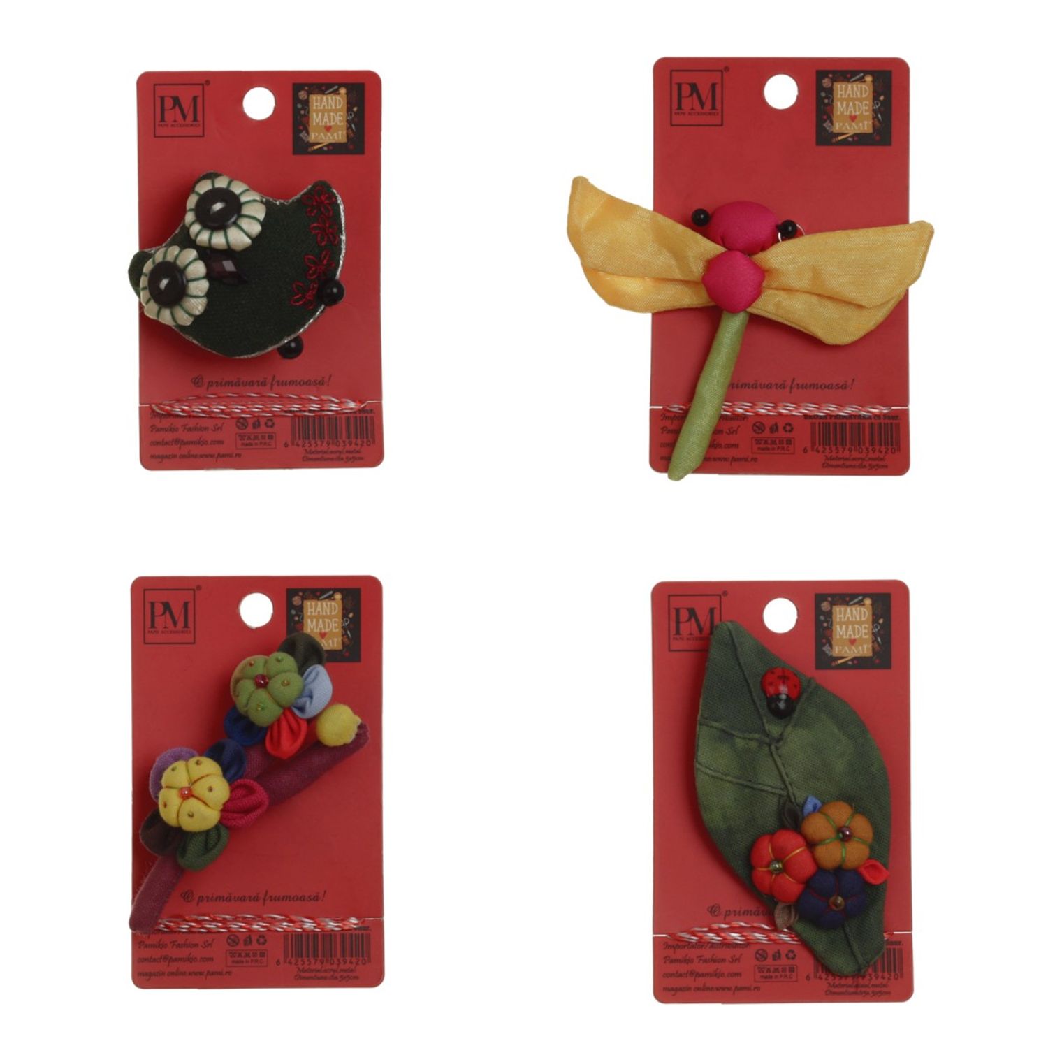 Set 4 martisoare brose handmade, PAMI, MVU-21 fotografia produsului