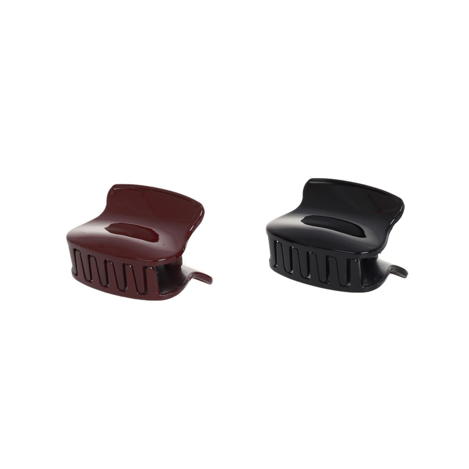 Set 2 clesti de par Dama plastic PAMI, 5cm, AP-D621-448 Grena fotografia produsului