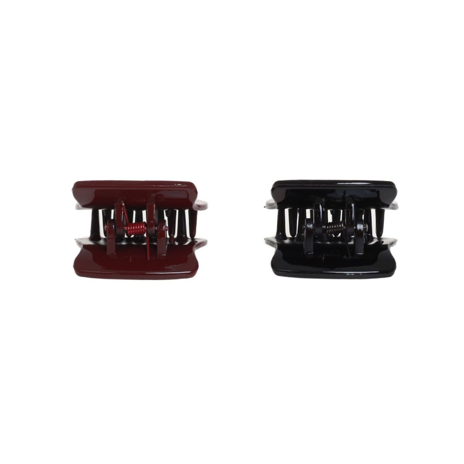 Set 2 clesti de par Dama plastic PAMI, 5cm, AP-D621-448 Grena fotografia produsului View 4 L