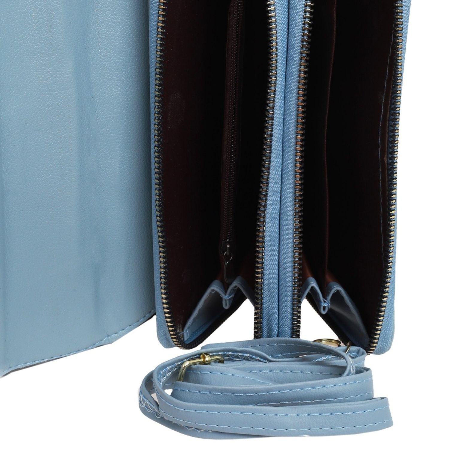 Poseta mini dama PAMI, PD-1221-370, 19x13x5cm Bleu fotografia produsului View 4 L