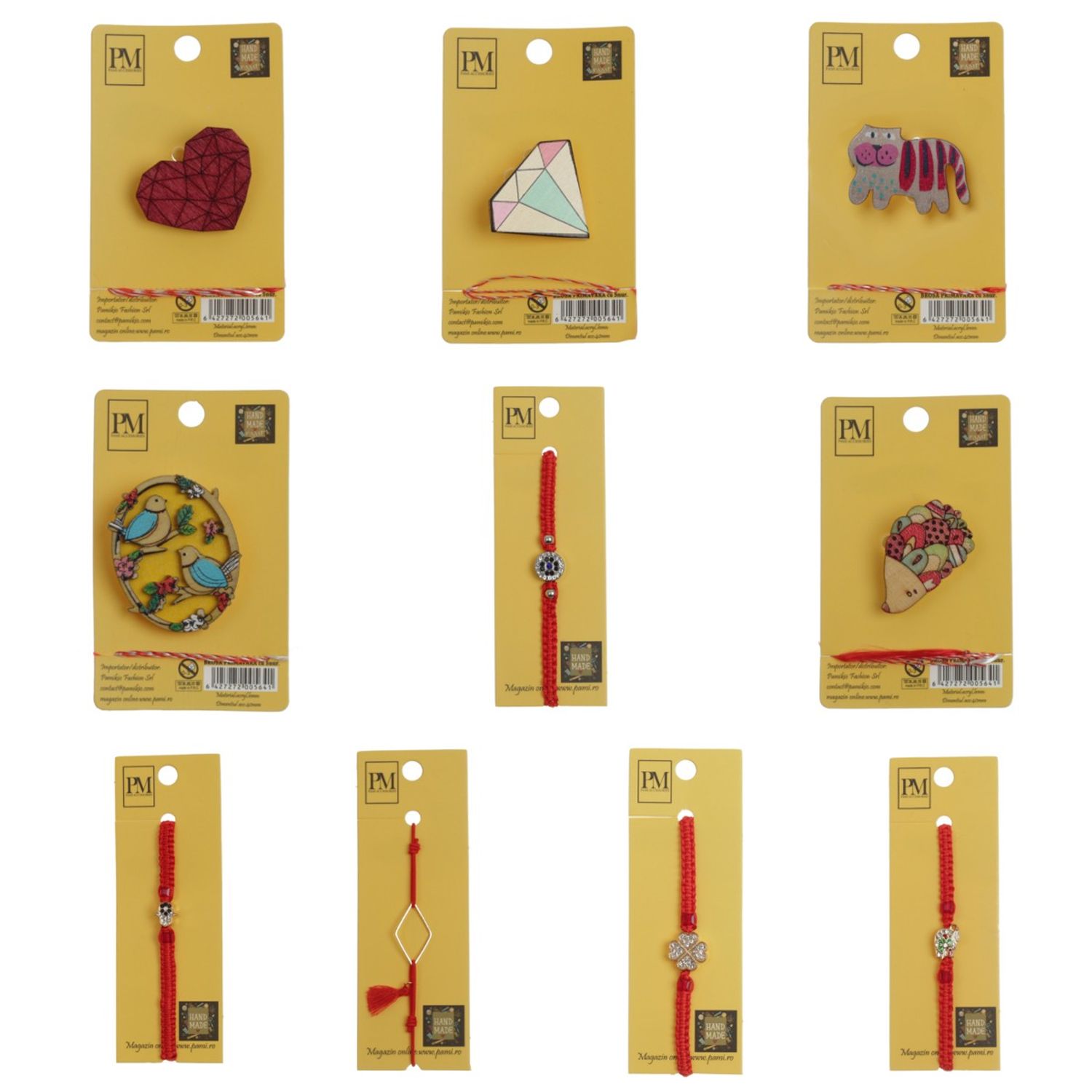 Set martisoare, 5 bratari si 5 brose,  PAMI, BR-BRA-6 fotografia produsului
