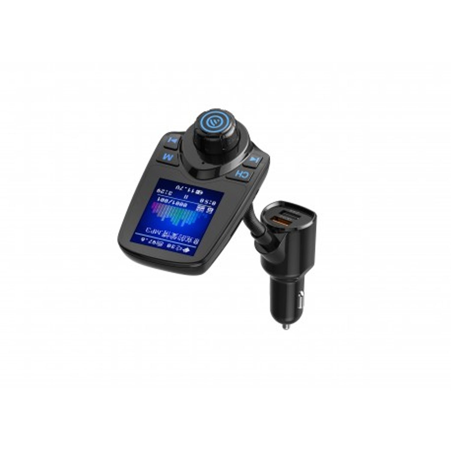 Modulator FM Techstar&reg; T10D, Wireless, Bluetooth 3.0, Microfon Integrat, Quick Charge 3.0, Slot MicroSD, AUX IN/OUT fotografia produsului View 6 L