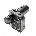 Modulator FM Techstar&reg; T15, Wireless, Bluetooth 5.0, Microfon Integrat, Quick Charge, Slot MicroSD, AUX IN, Voltaj Bat fotografia produsului View 3 S