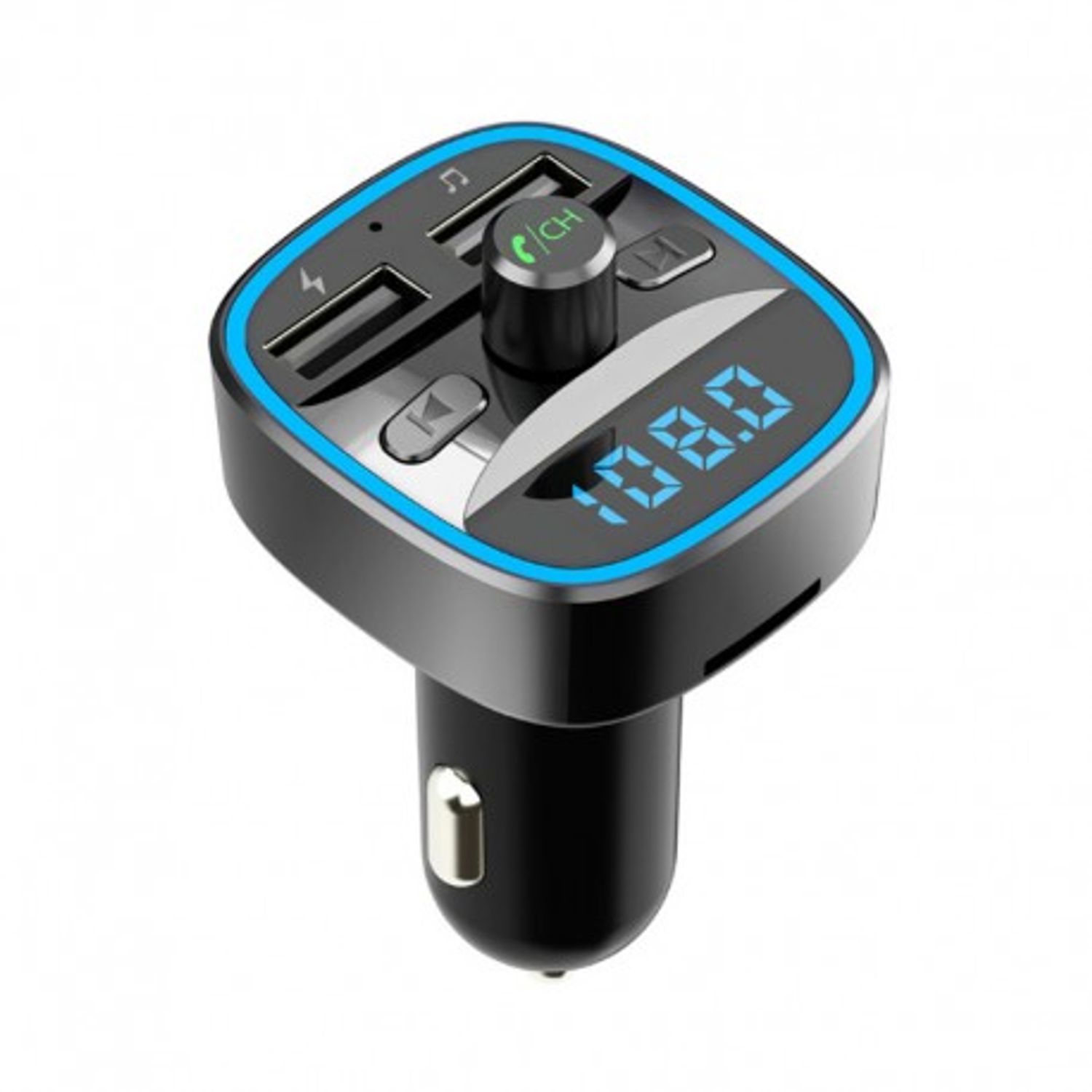 Modulator FM Techstar&reg; T25, Wireless, Bluetooth 5.0, Microfon Integrat, Quick Charge, Slot MicroSD, Ambient Light fotografia produsului View 3 L