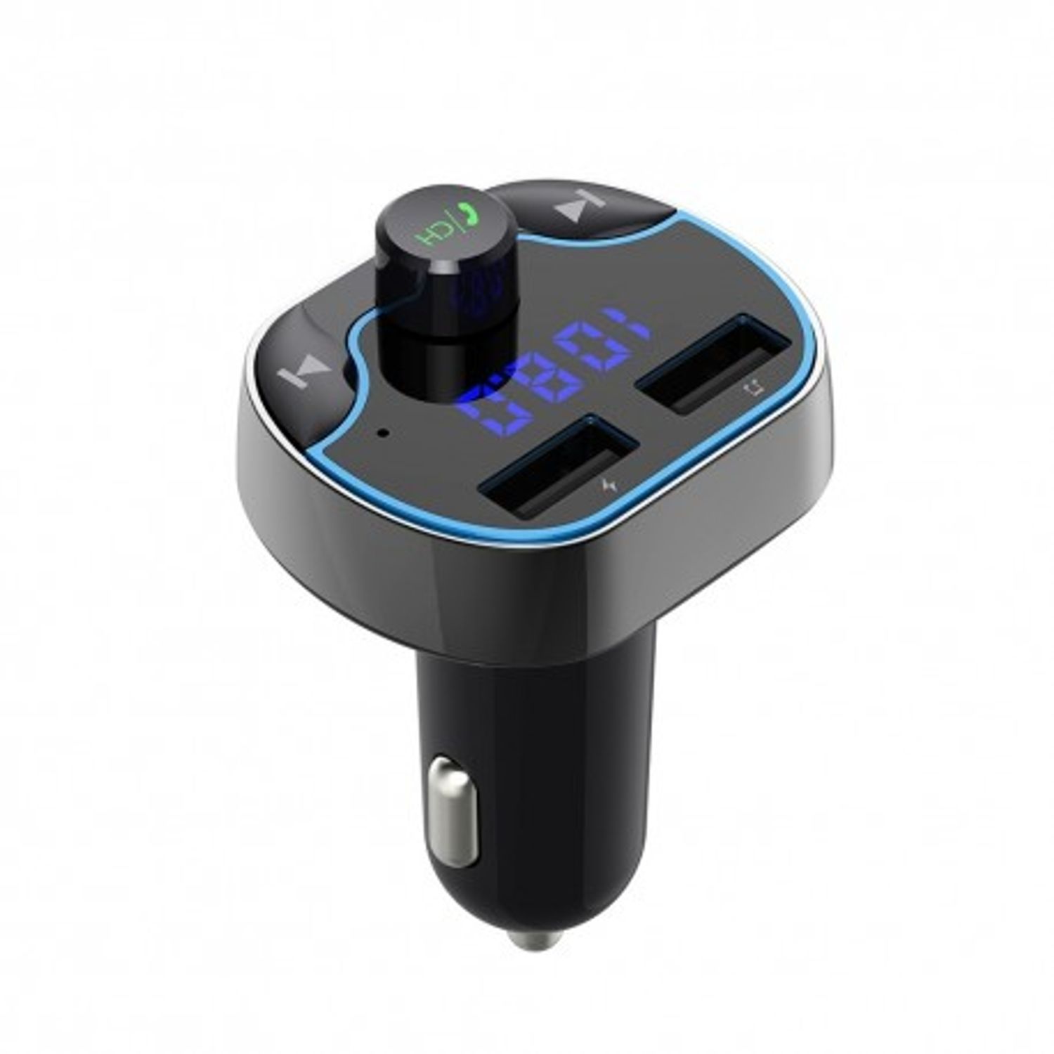 Modulator FM Techstar&reg; T24, Wireless, Bluetooth 4.2, Microfon Integrat, Quick Charge, Slot MicroSD, Voltaj Baterie fotografia produsului