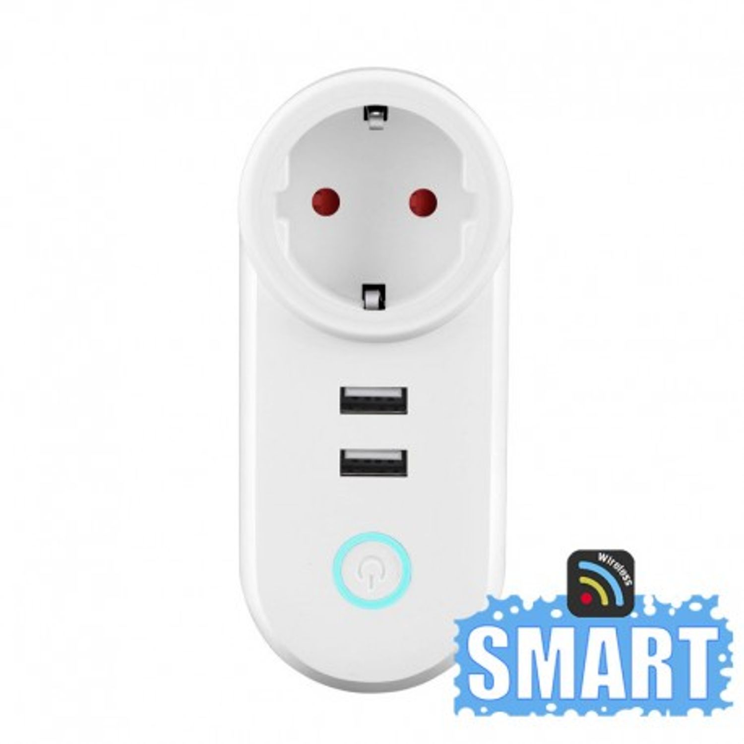 Priza Smart Techstar&reg;, Wireless 2,4GHz, 2 x USB, Smart Home, Google Home. Amazon Echo, Alexa fotografia produsului View 5 L