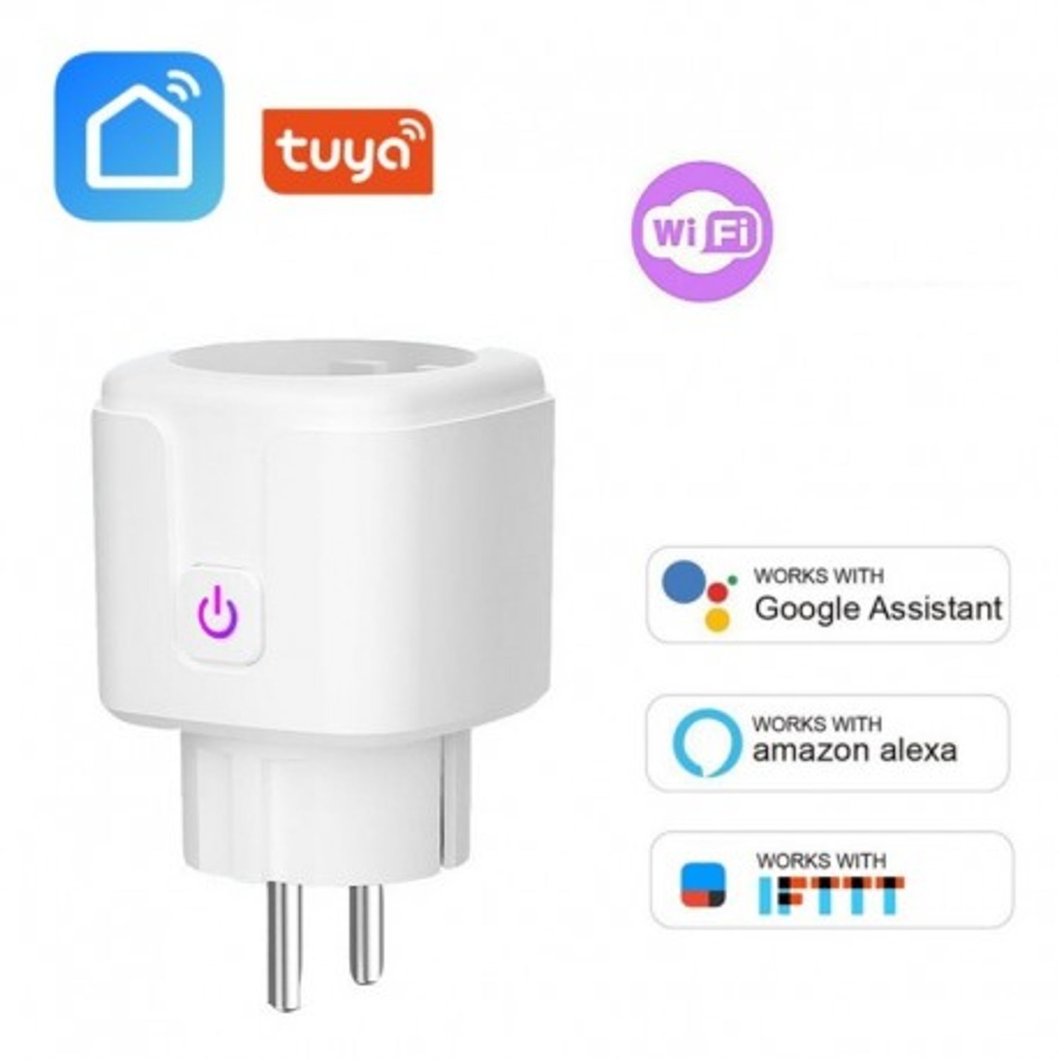 Priza Smart Techstar&reg; M33, Wireless 2,4GHz, Smart Home, Google Home. Amazon Echo, Alexa fotografia produsului View 6 L