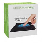 Intrerupator Touch Techstar&reg;, Sticla Securizata, Design Modern, Iluminare LED, 2 Faze, Alb fotografia produsului View 4 S