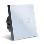 Intrerupator Touch Techstar&reg;, Sticla Securizata, Design Modern, Iluminare LED, 2 Faze, Alb fotografia produsului