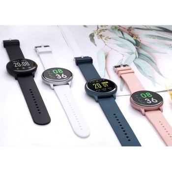 Ceas Smartwatch Techstar® KW19 Negru, 1.3 Inch HD Rotund, Monitorizare Cardiaca, Tensiune. Oxigenare, Bluetooth 4.0
