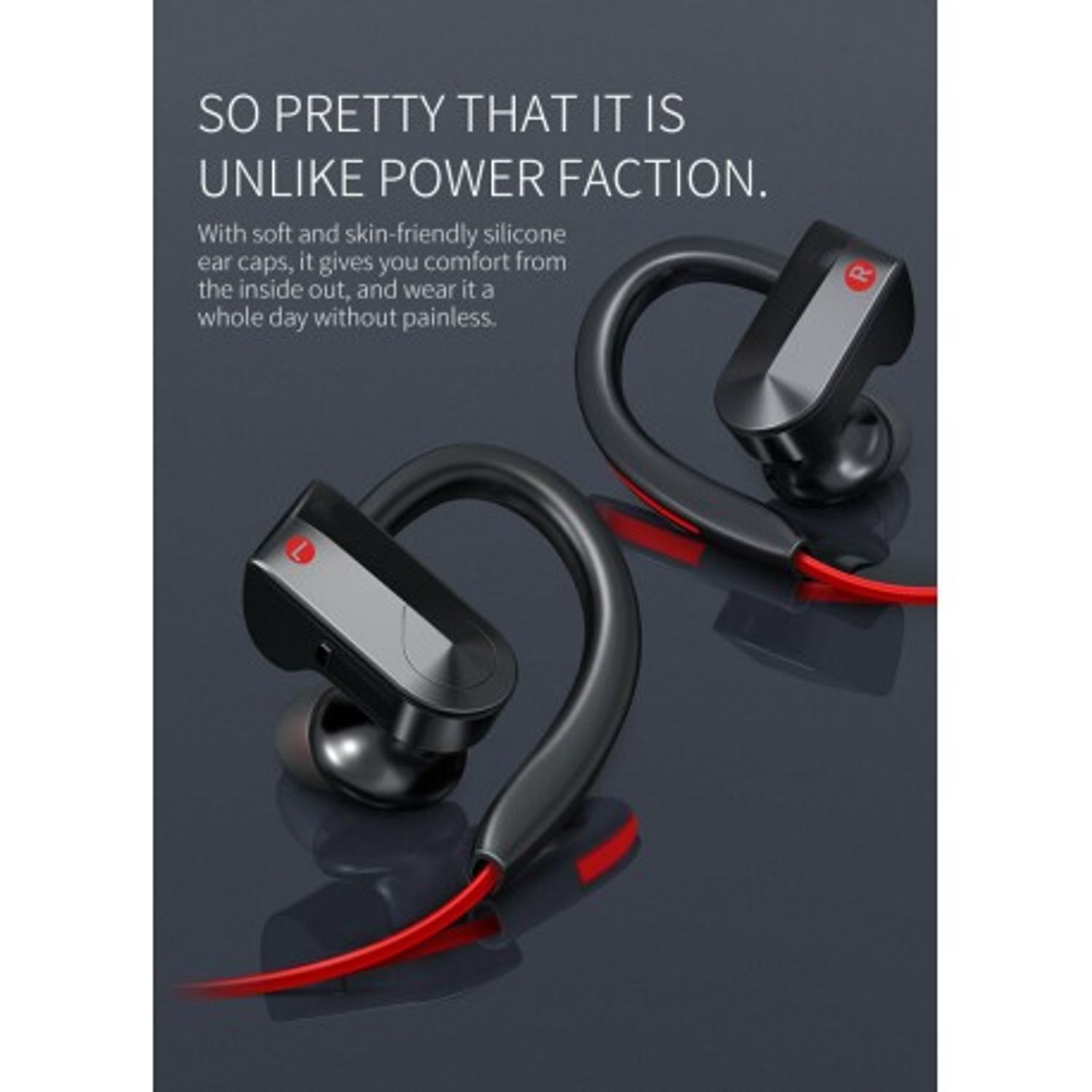 Casti Wireless Techstar&reg; K98, Rosu, Bluetooth 4.1, HiFi, Cip CSR fotografia produsului View 2 L