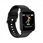 Ceas Smartwatch Techstar® T55 Negru, 1.3 inch IPS, Monitorizare Cardiaca, Tensiune, Sedentarism, Bluetooth 5.0 fotografia produsului View 4 S