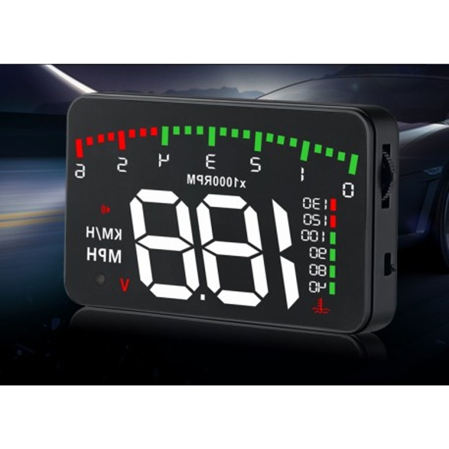 Ecran HUD Techstar&reg; Head-Up Display, Proiector Parbriz, Afisare Multiple Informatii, Conexiune OBD2 fotografia produsului View 3 L