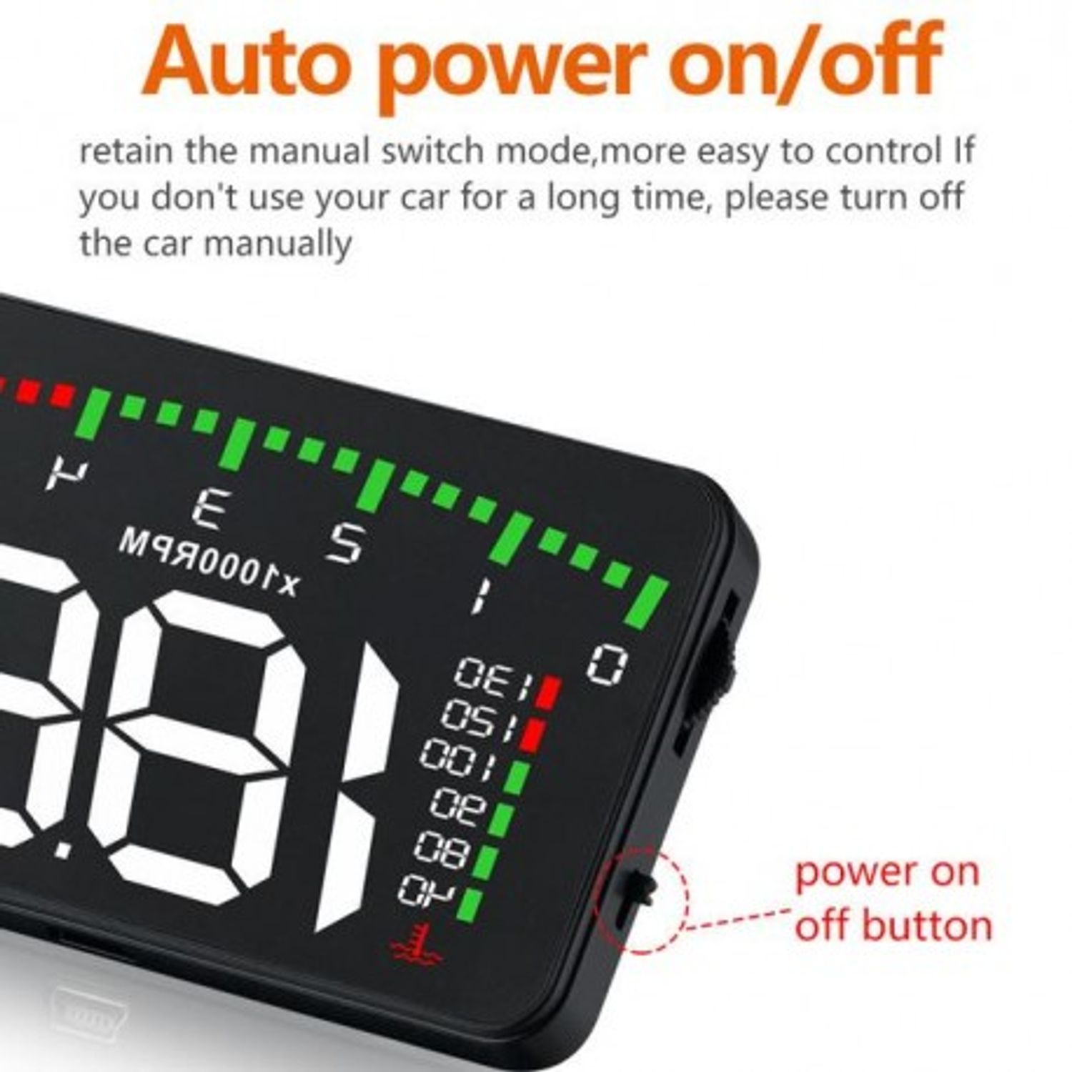 Ecran HUD Techstar&reg; Head-Up Display, Proiector Parbriz, Afisare Multiple Informatii, Conexiune OBD2 fotografia produsului View 2 L