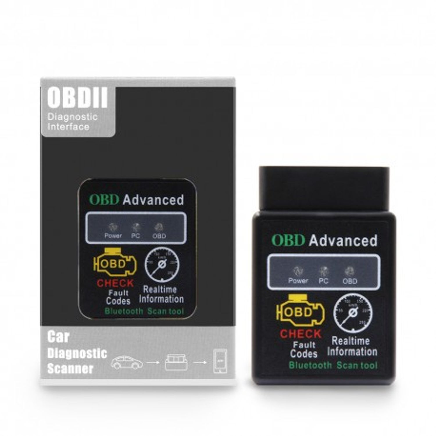 Interfata Diagnoza Techstar OBD2 Bluetooth cu Cip ELM V1.5, Torque fotografia produsului View 3 L