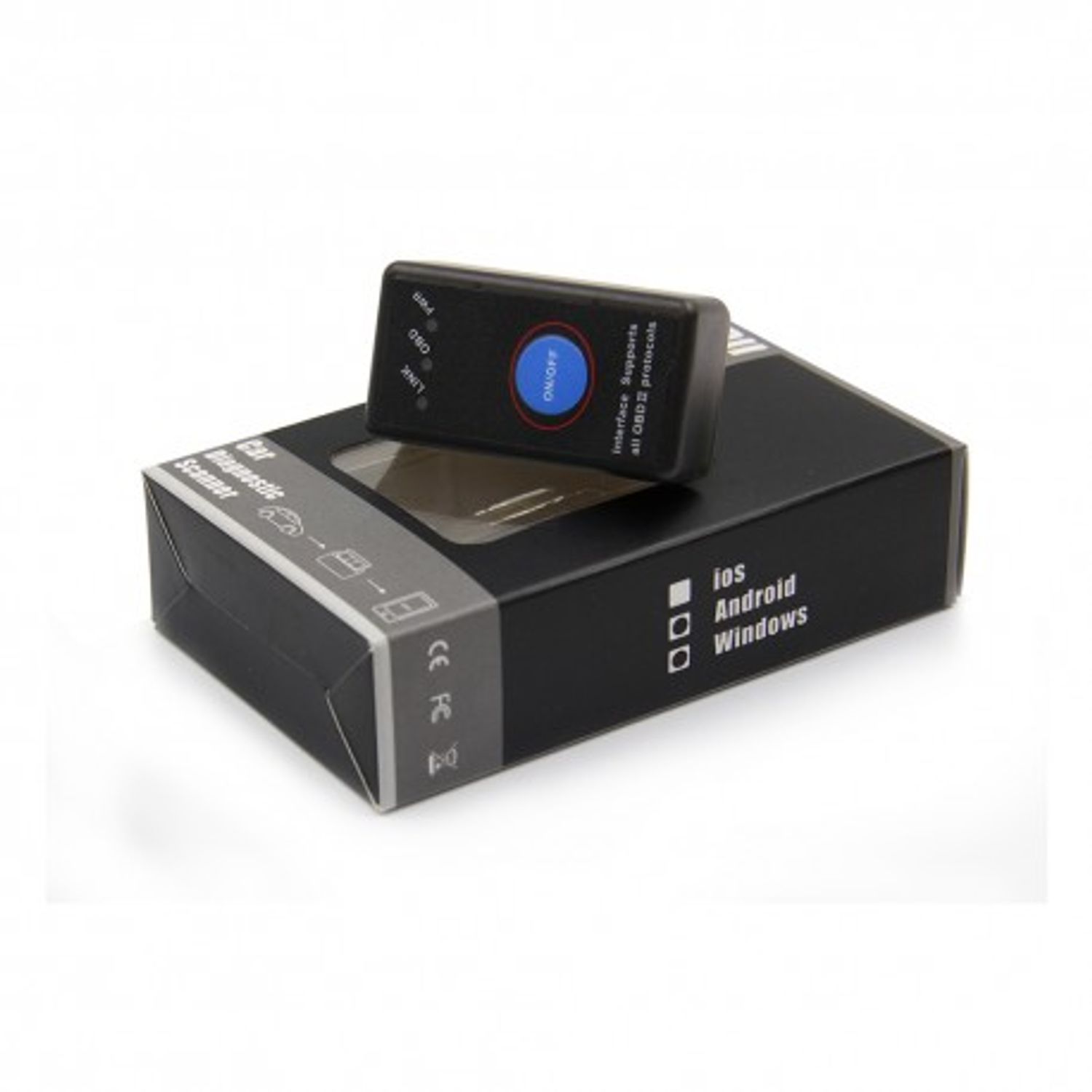 Interfata Super Mini Diagnoza Techstar OBD2 Bluetooth 4.0 cu Cip ELM V1.5,Buton ON/OFF, Torque fotografia produsului View 2 L