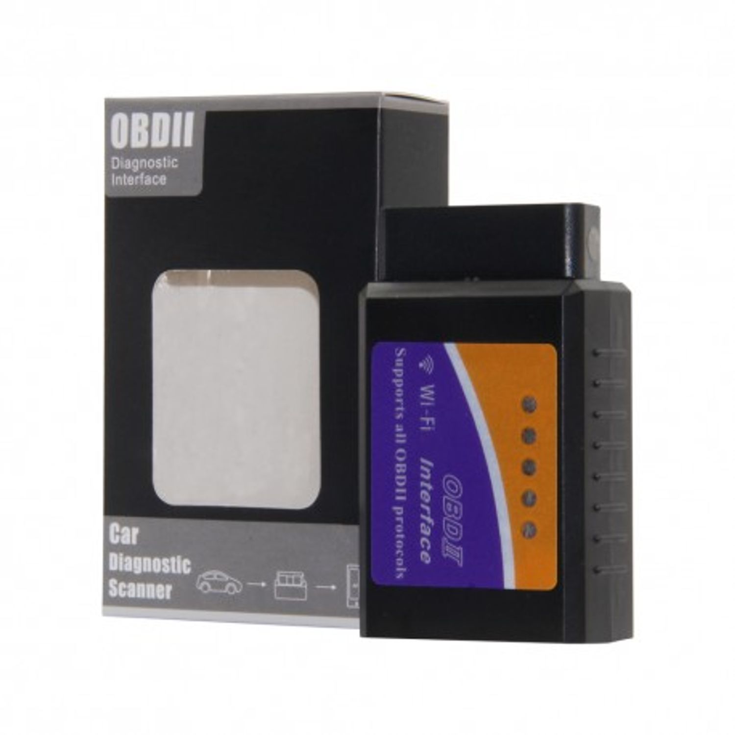 Interfata Diagnoza Techstar OBD2 WiFi cu Cip ELM V1.5 Torque fotografia produsului View 7 L