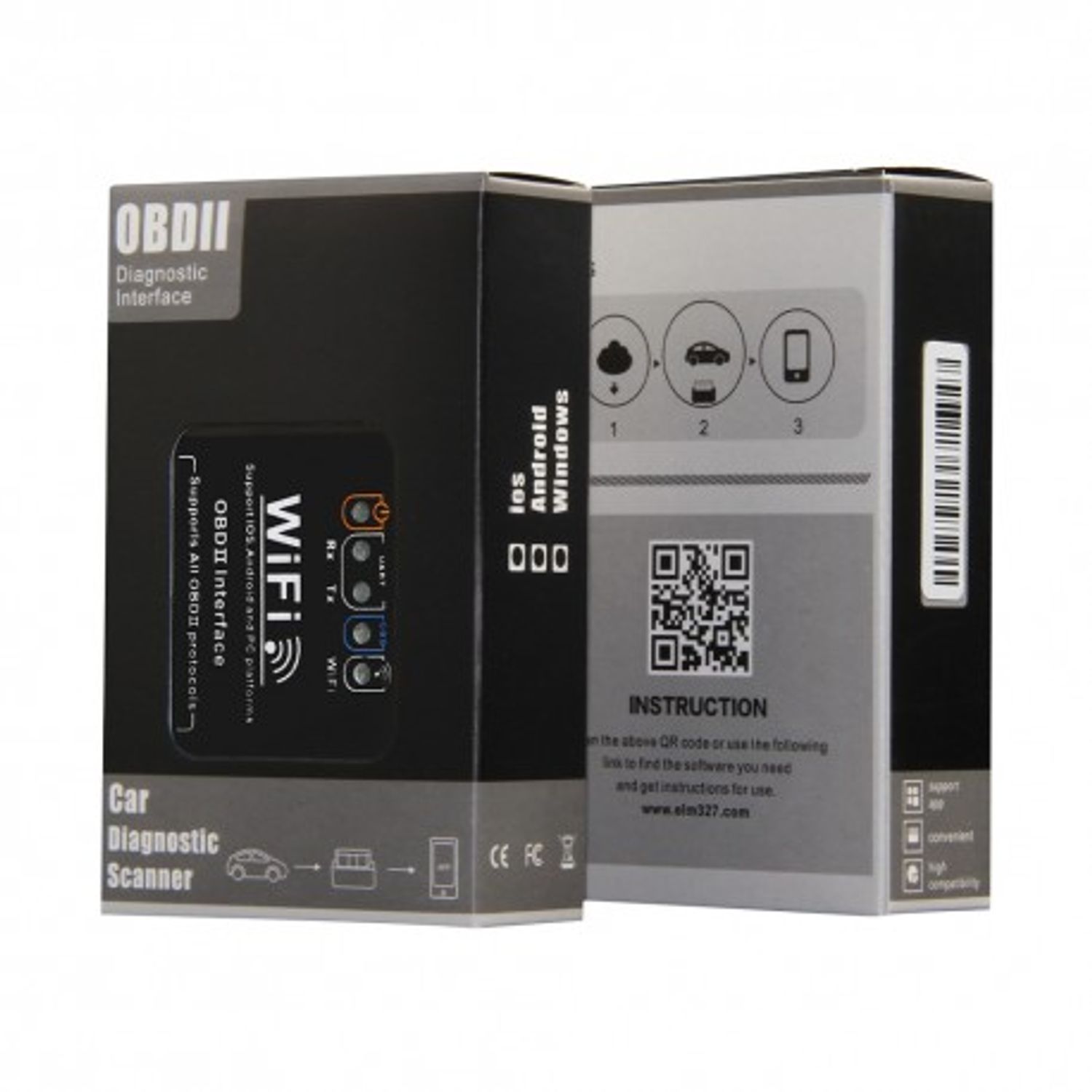 Interfata Diagnoza Auto Techstar OBD2 WiFi cu Cip ELM v1.5 Torque fotografia produsului View 8 L
