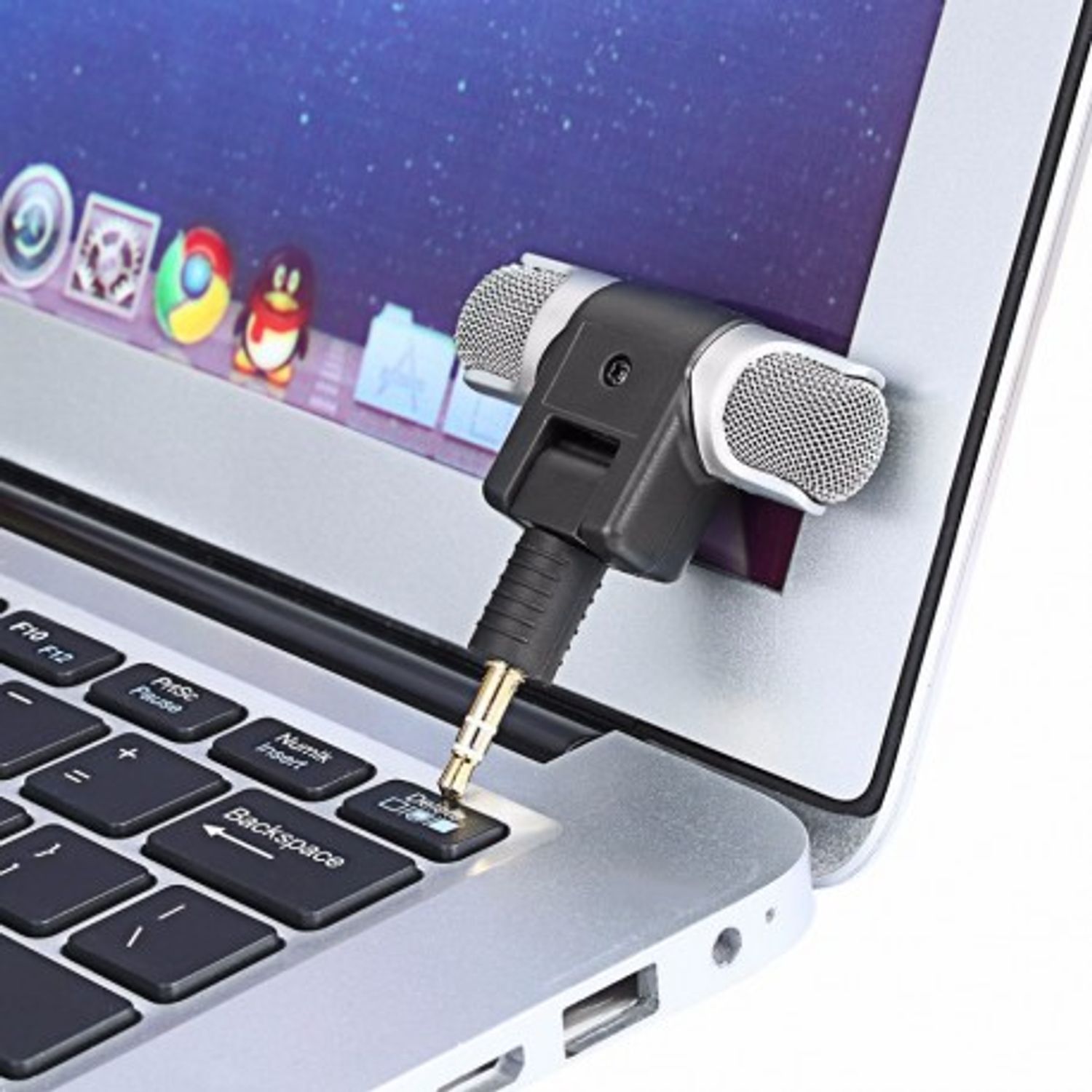 Microfon Super Mini Techstar&reg;, Stereo, Pentru Telefon, Laptop, Tableta, Interviu, Portabil, 90&deg; Mobil fotografia produsului View 5 L
