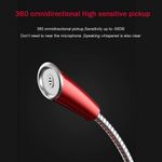 Microfon 360&deg; Premium Techstar&reg; Rosu, Pentru Birou, Studio, Voice, Gaming, Chat, USB, Baza Solida fotografia produsului View 4 S