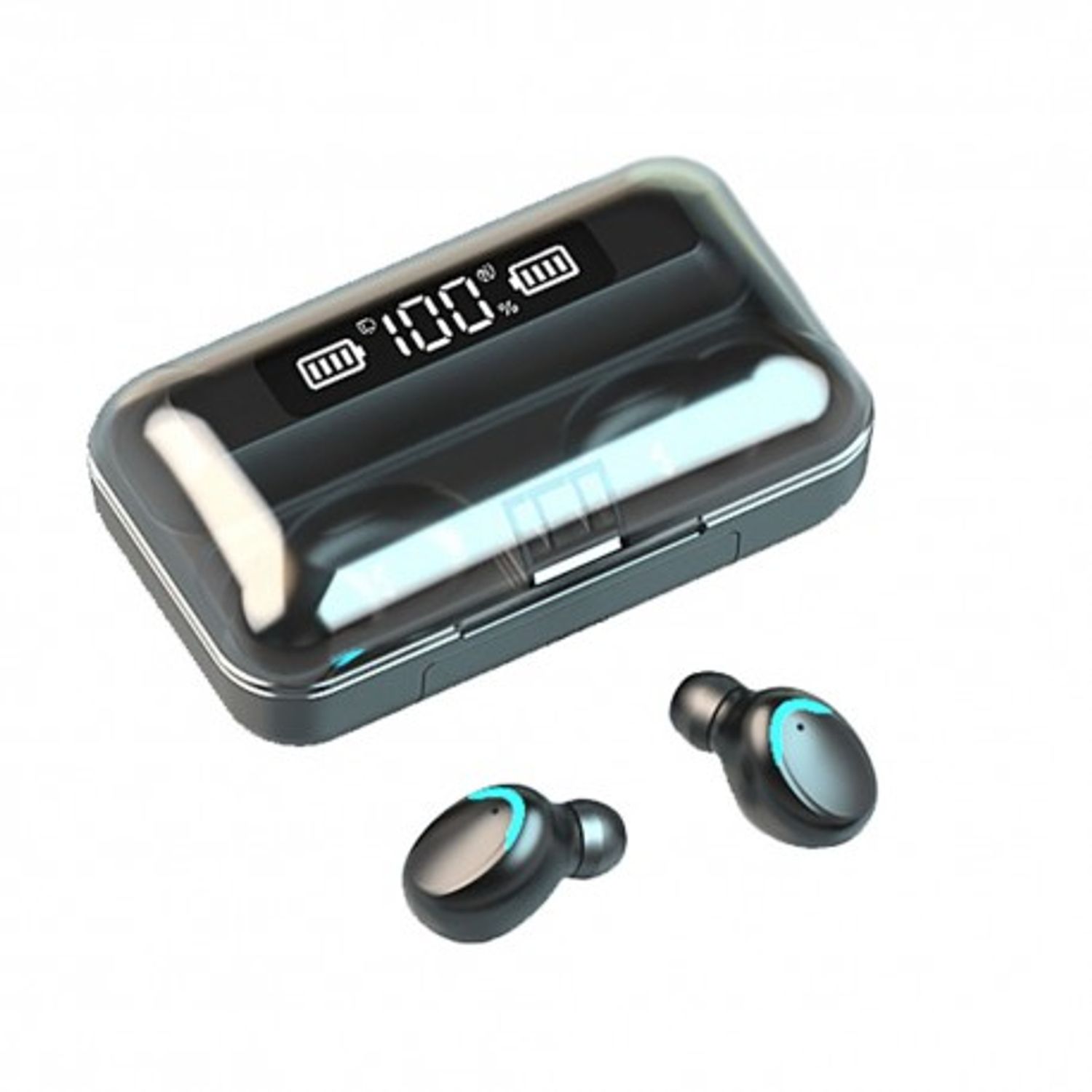 Casti F9 Smart Techstar&reg;, Wireless, Bluetooth V5.0, SplashResistent, Touch, iOS, 1200mAh, Android, Negru fotografia produsului View 2 L