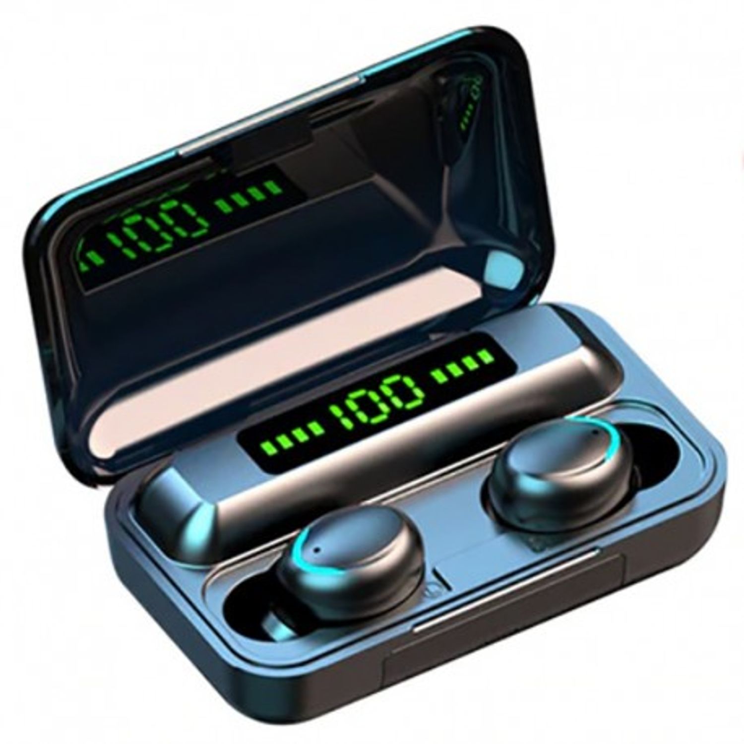Casti F9 Smart Techstar&reg;, Wireless, Bluetooth V5.0, SplashResistent, Touch, iOS, 1200mAh, Android, Negru fotografia produsului