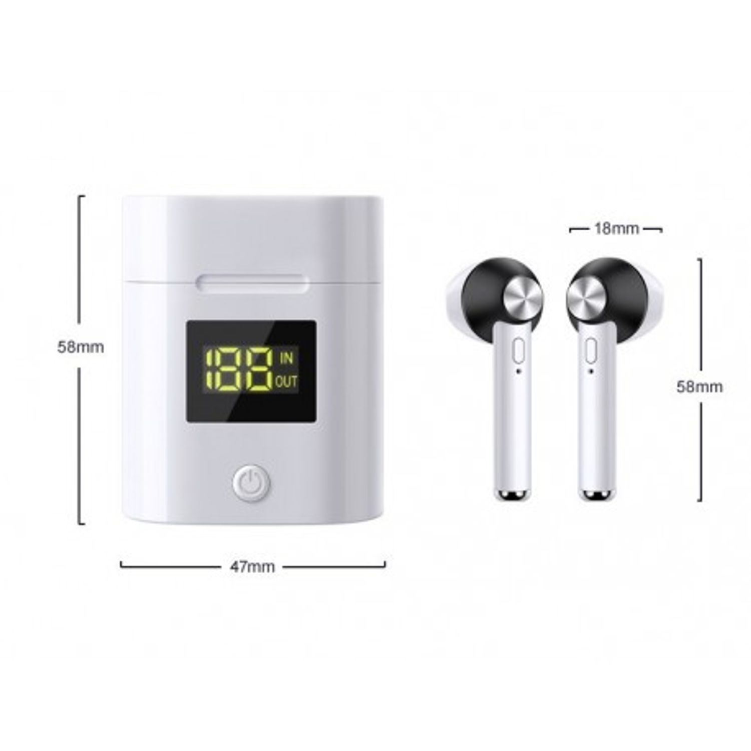 Casti TWS D-19, Techstar&reg;, Wireless, Bluetooth 5.0, HD Audio, Binaural, Android, iOS fotografia produsului View 6 L