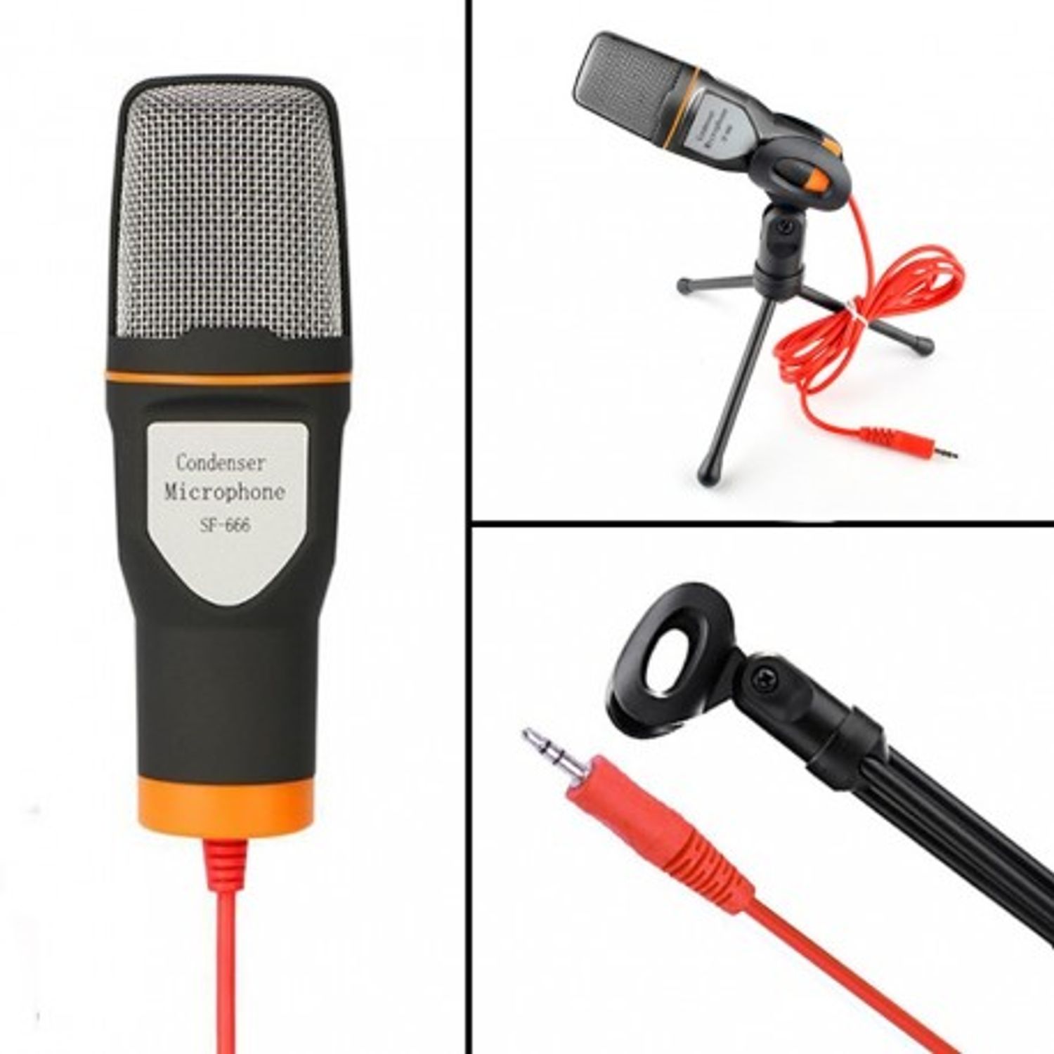 Microfon Profesional SF666 Techstar&reg;, Inregistrare Vocala Si Karaoke, Negru fotografia produsului View 11 L