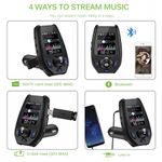 Modulator FM Transmitator Auto Techstar&reg; Onever, Bluetooth 4.0, Wireless, Mp3 Player 3.1A 2xUSB Charger fotografia produsului View 5 S
