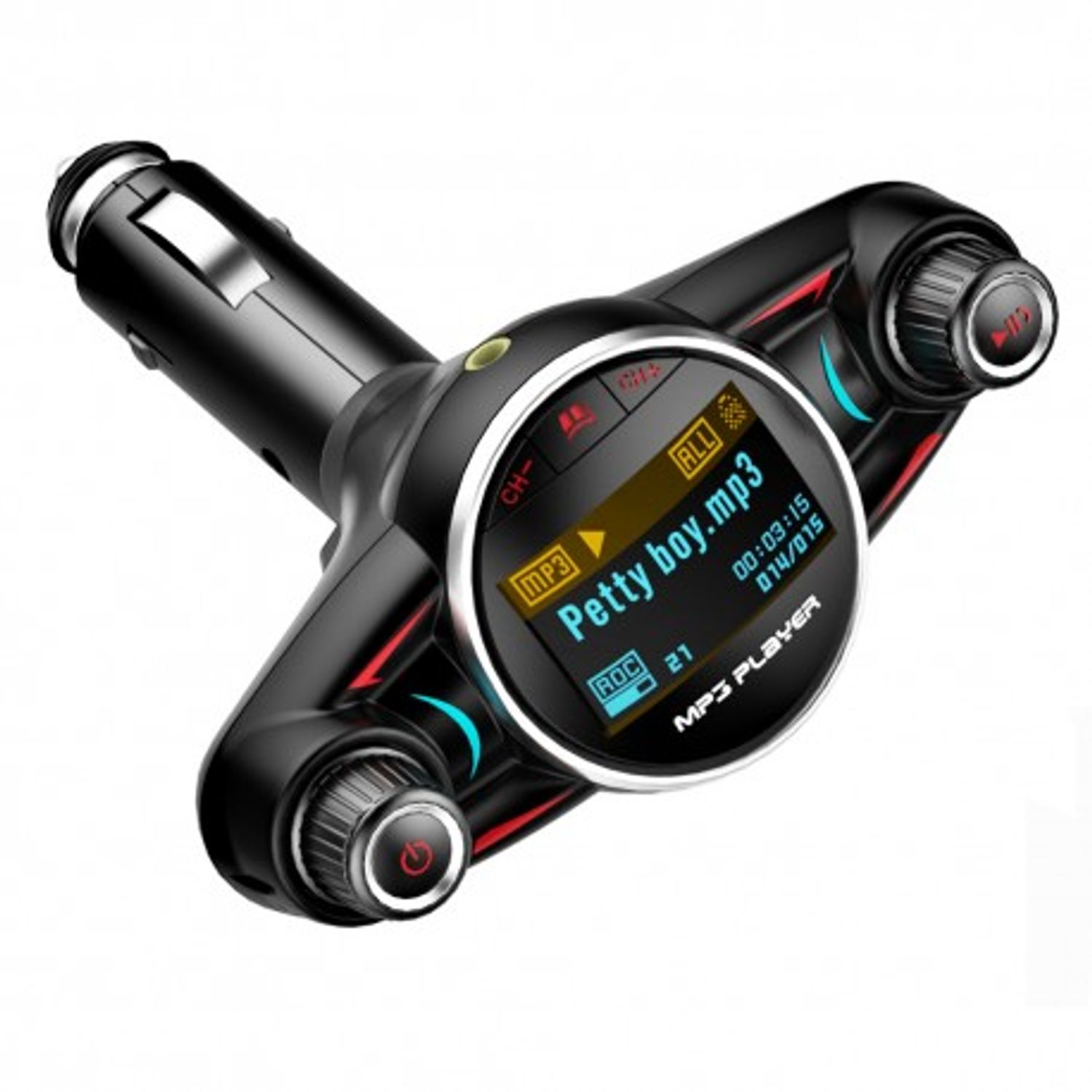 Modulator Transmitator FM Auto Techstar&reg; BT-08, Bluetooth 4.0, Car Kit Handsfree, MP3 Player cu Display LED fotografia produsului View 6 L