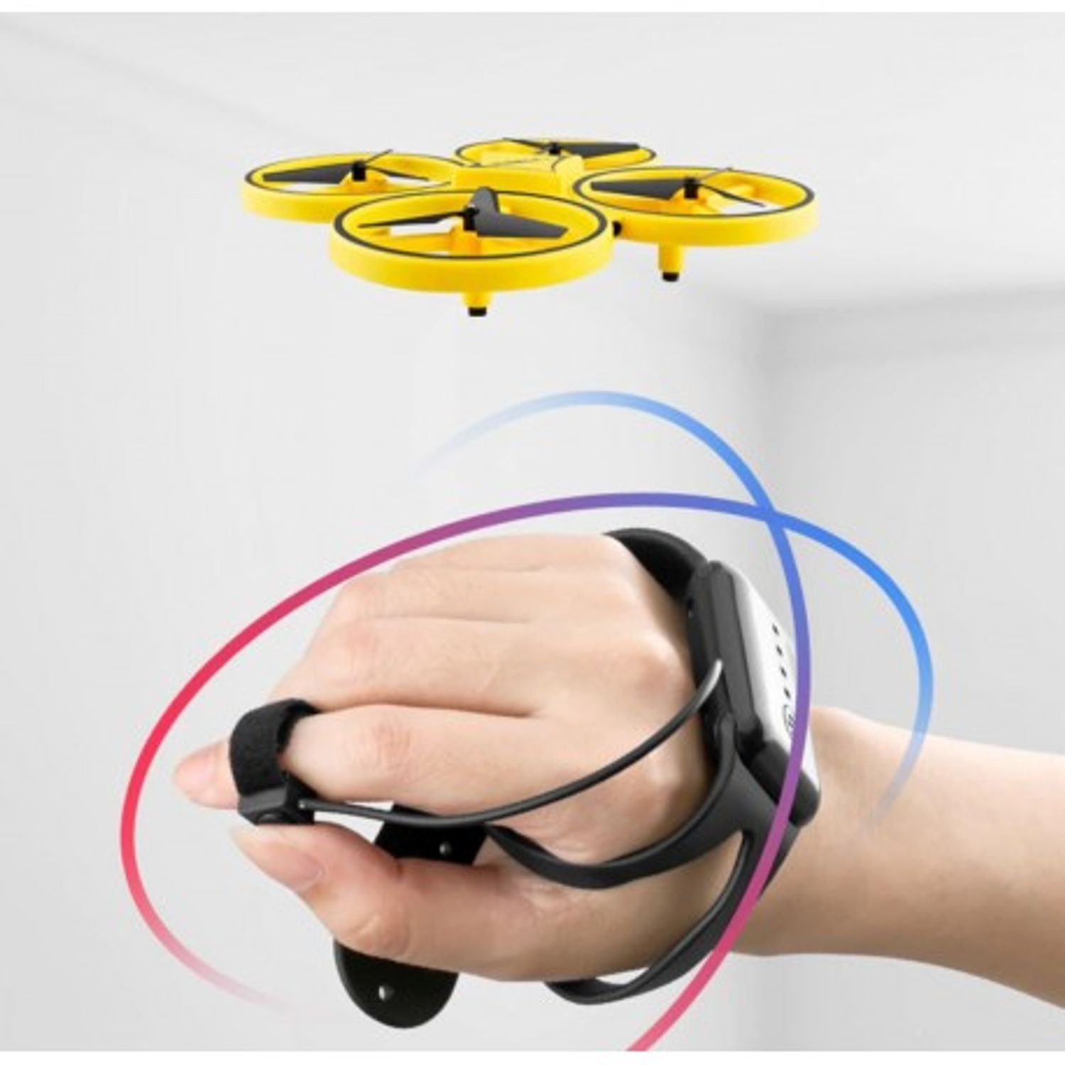 Drona Anti Coliziune, Inteligenta, cu LED, Techstar&reg; Firefly, Greutate 73g, RC Gravity cu Telecomanda, Quadcopter Smar fotografia produsului View 10 L
