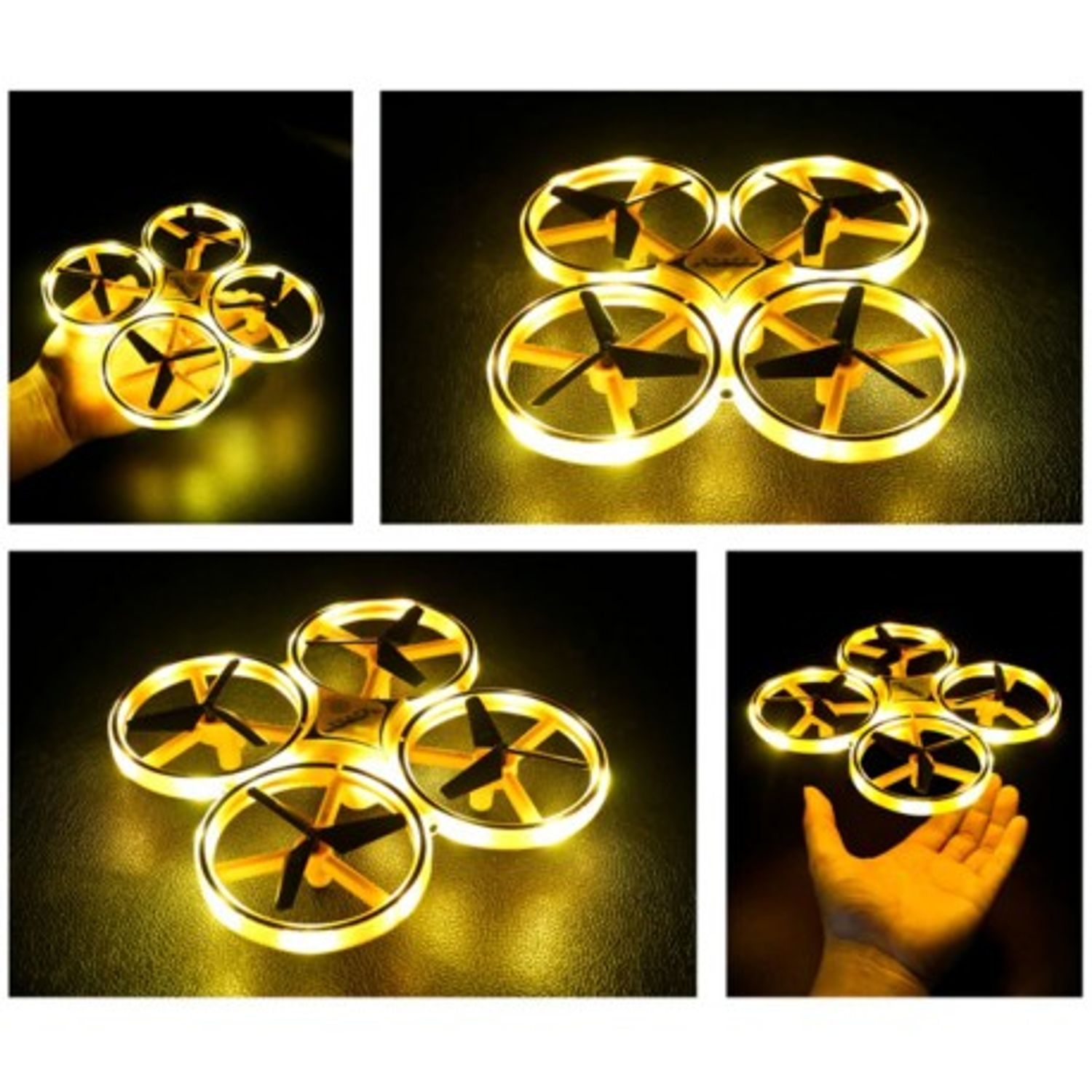 Drona Anti Coliziune, Inteligenta, cu LED, Techstar&reg; Firefly, Greutate 73g, RC Gravity cu Telecomanda, Quadcopter Smar fotografia produsului View 5 L