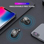 Casti F9 Mini Smart TWS Techstar&reg;, Wireless, Bluetooth V5.0, SplashResistent, Touch, iOS, Android, Negru fotografia produsului View 10 S
