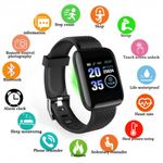 Ceas Smartwatch Techstar&reg; D13, Negru, Bluetooth 4.0, Compatibil Android & iOS, Unisex, Rezistent la Apa fotografia produsului View 3 S