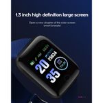 Ceas Smartwatch Techstar&reg; D13, Negru, Bluetooth 4.0, Compatibil Android & iOS, Unisex, Rezistent la Apa fotografia produsului View 5 S