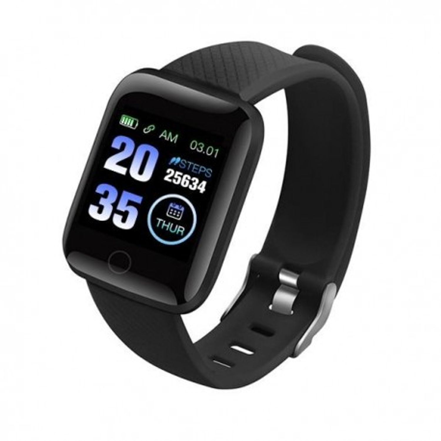 Ceas Smartwatch Techstar&reg; D13, Negru, Bluetooth 4.0, Compatibil Android & iOS, Unisex, Rezistent la Apa fotografia produsului