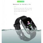 Ceas Smartwatch Techstar&reg; D13, Negru, Bluetooth 4.0, Compatibil Android & iOS, Unisex, Rezistent la Apa fotografia produsului View 8 S