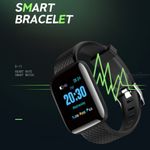 Ceas Smartwatch Techstar&reg; D13, Negru, Bluetooth 4.0, Compatibil Android & iOS, Unisex, Rezistent la Apa fotografia produsului View 6 S