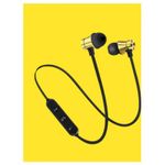 Casti Wireless Bluetooth Sport BT4, Waterproof, Tip In-Ear Headset, Microfon Incorporat, Auriu fotografia produsului