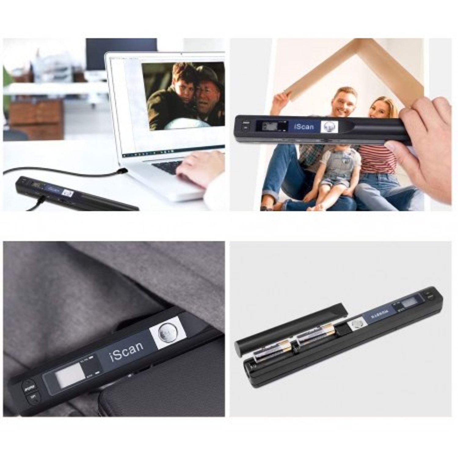 Scanner Portabil iScan Mini de 900DPI cu Ecran LCD, JPG/PDF, Tip A4, Carti, Reviste, Ziare fotografia produsului View 6 L